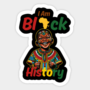 I Am Black History Kids Boys Men Black History Month Sticker